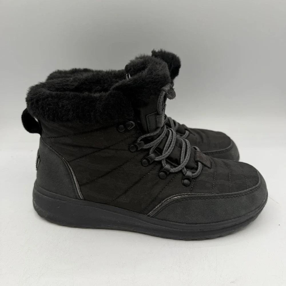 Hey Dude‎ Brandy Boots Womens Sz 7 Black Pull On Lined Ankle Booties